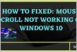 Fix Mouse Scroll Not Working On Windows 10 TechCul